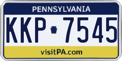 PA license plate KKP7545
