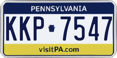 PA license plate KKP7547