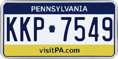 PA license plate KKP7549