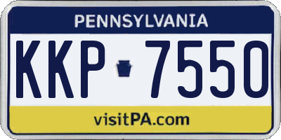 PA license plate KKP7550