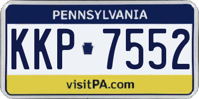 PA license plate KKP7552