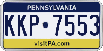 PA license plate KKP7553