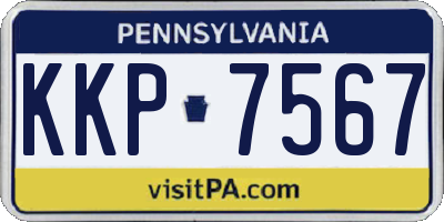 PA license plate KKP7567