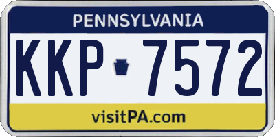 PA license plate KKP7572