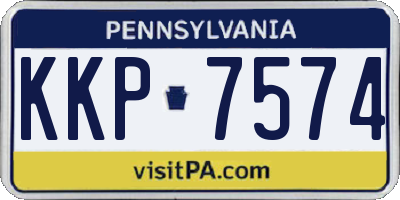 PA license plate KKP7574