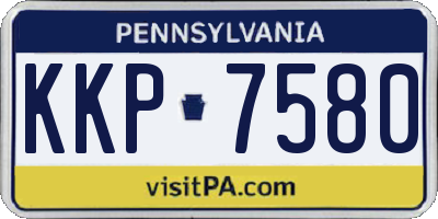 PA license plate KKP7580