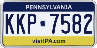 PA license plate KKP7582