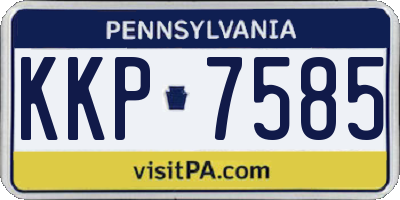 PA license plate KKP7585
