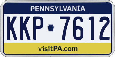 PA license plate KKP7612