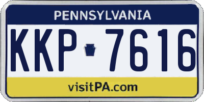 PA license plate KKP7616
