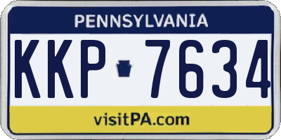 PA license plate KKP7634