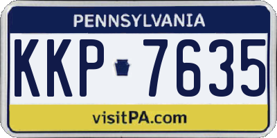 PA license plate KKP7635