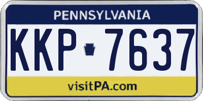 PA license plate KKP7637