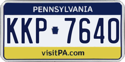PA license plate KKP7640