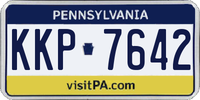 PA license plate KKP7642