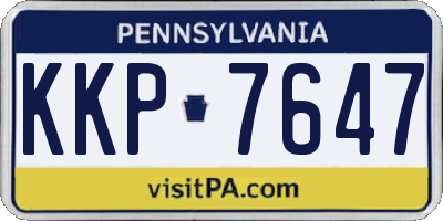 PA license plate KKP7647