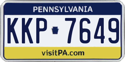 PA license plate KKP7649