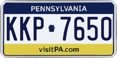 PA license plate KKP7650