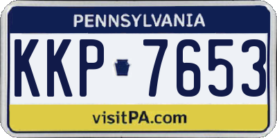 PA license plate KKP7653
