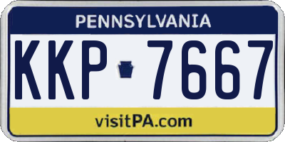 PA license plate KKP7667