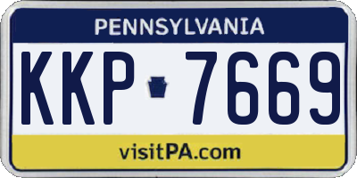 PA license plate KKP7669