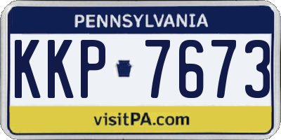 PA license plate KKP7673