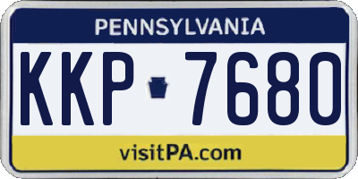 PA license plate KKP7680