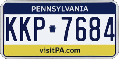 PA license plate KKP7684