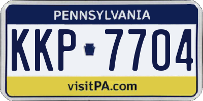 PA license plate KKP7704