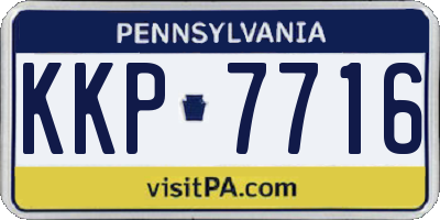 PA license plate KKP7716