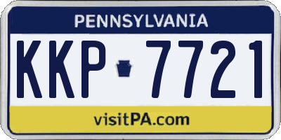 PA license plate KKP7721