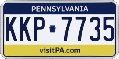 PA license plate KKP7735