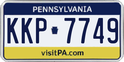 PA license plate KKP7749