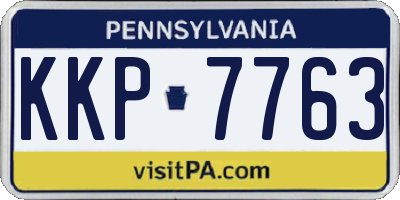 PA license plate KKP7763