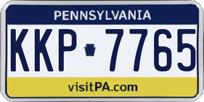 PA license plate KKP7765