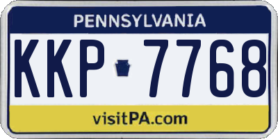 PA license plate KKP7768