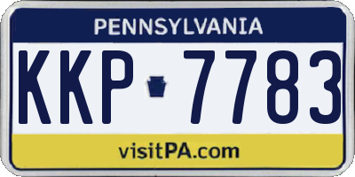 PA license plate KKP7783