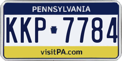 PA license plate KKP7784