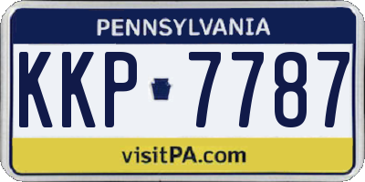 PA license plate KKP7787