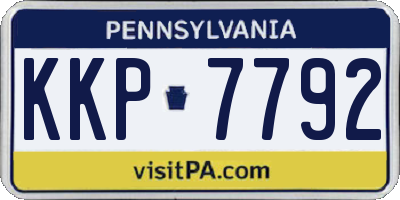 PA license plate KKP7792