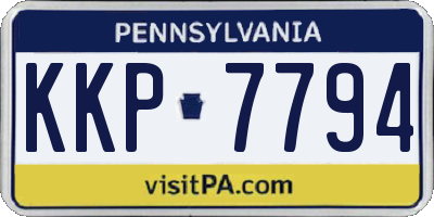 PA license plate KKP7794