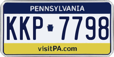 PA license plate KKP7798