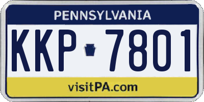 PA license plate KKP7801