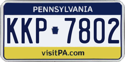 PA license plate KKP7802