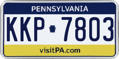 PA license plate KKP7803