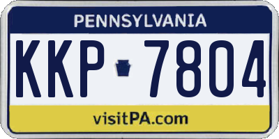 PA license plate KKP7804