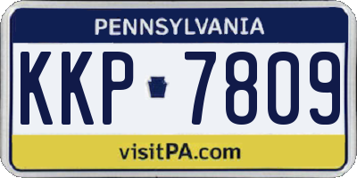 PA license plate KKP7809