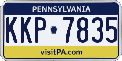 PA license plate KKP7835