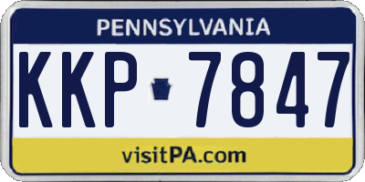 PA license plate KKP7847