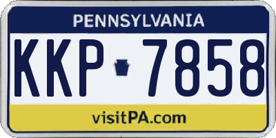 PA license plate KKP7858